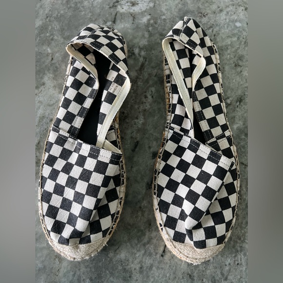 BRAND NEW Urban Outfitters checkered espadrilles flats loafers size 10 - Picture 3 of 5